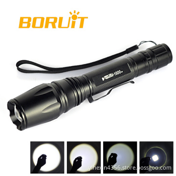 Police LED Flashlight Focus Torch With Charger and 18650 Battery